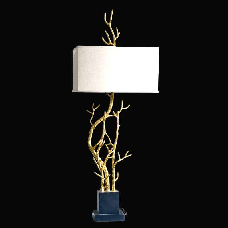 Office Hotel Decorative Side Table Lamp Style Brass Luxury Decorative High Quality Vintage Modern Tree Branch Home LED 50 Bronze