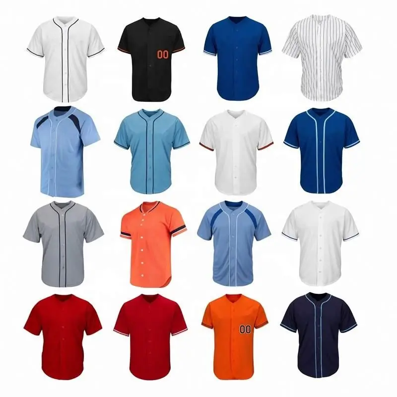 2019 Design Sublimation Baseball Jersey Top Uniforms Wholesale