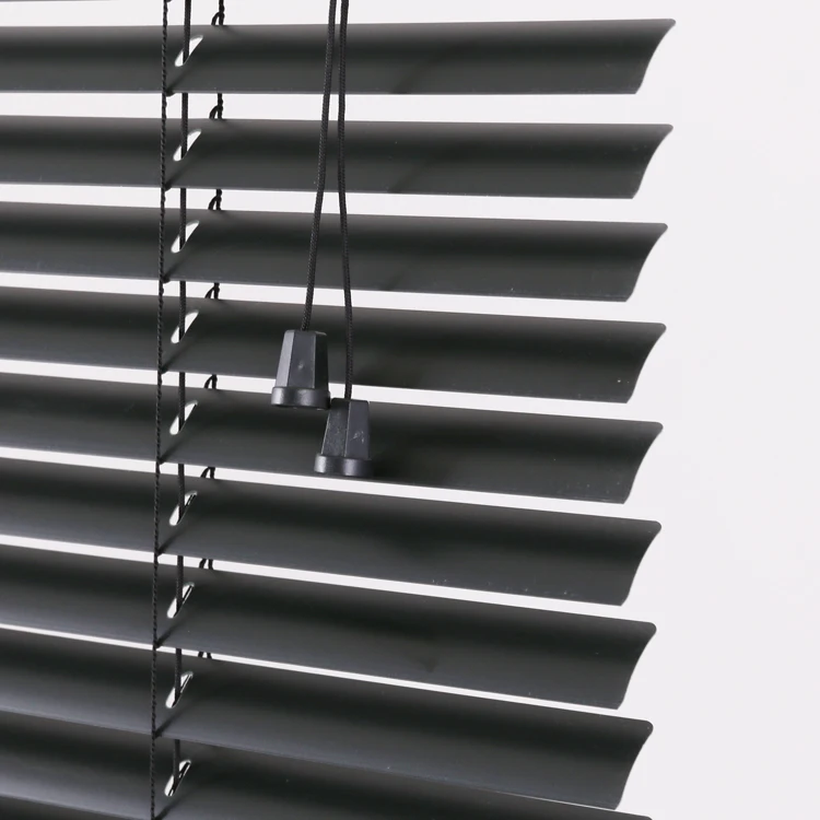 black color Aluminum Venetian Blinds 25MM Slat width wand adjust the light