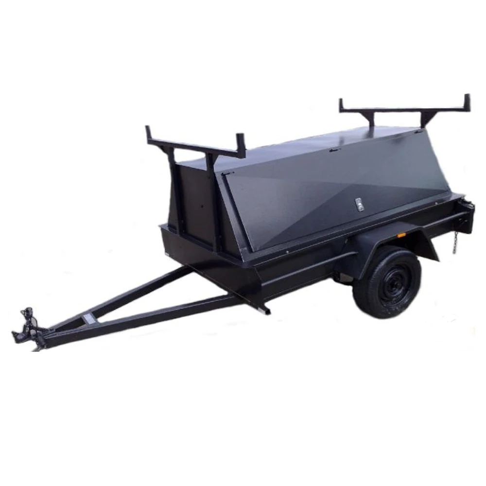 7 x 5 Aluminum galvanized sheet tool box single axle wheel tradesman top trailer