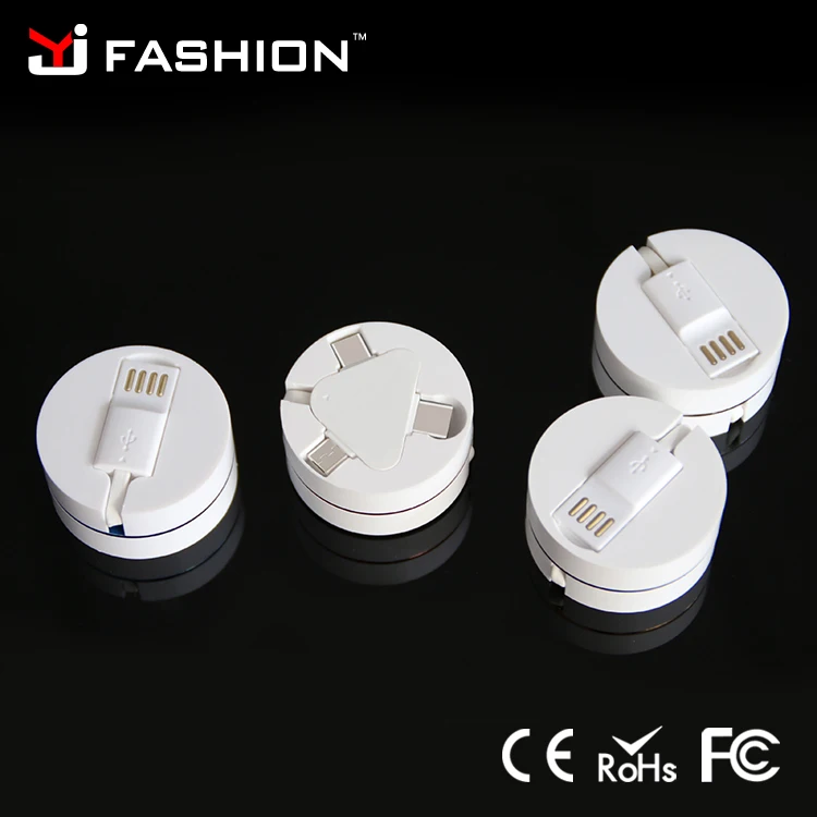 Новое поступление! IOS Type C Android 3in1 Micro Retractable USB Charging Cable для iPhone и Samsung