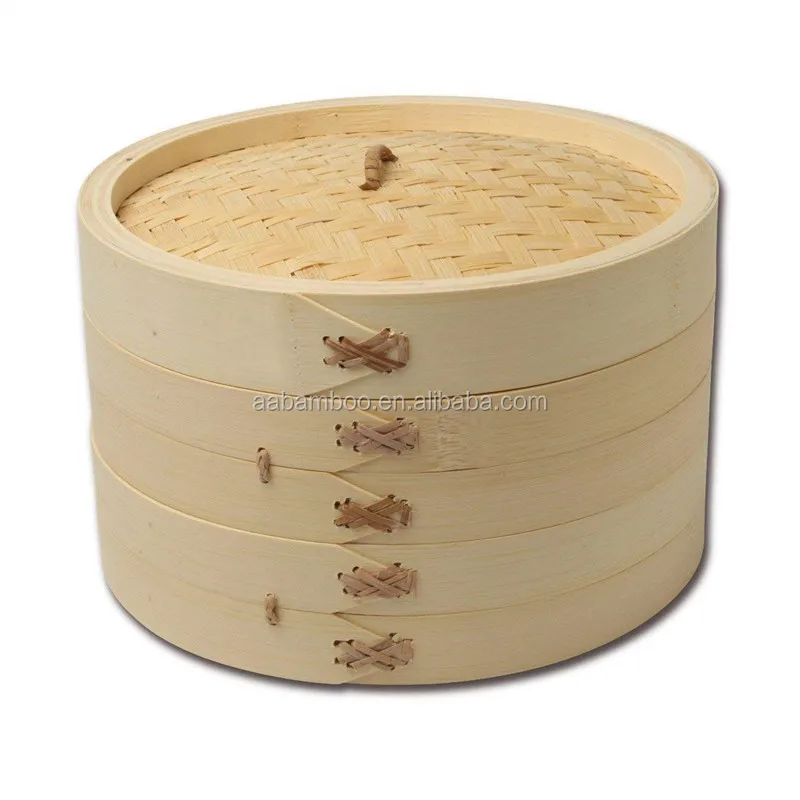 wholesale kitchen eco friendly wood bamboo steamer basket