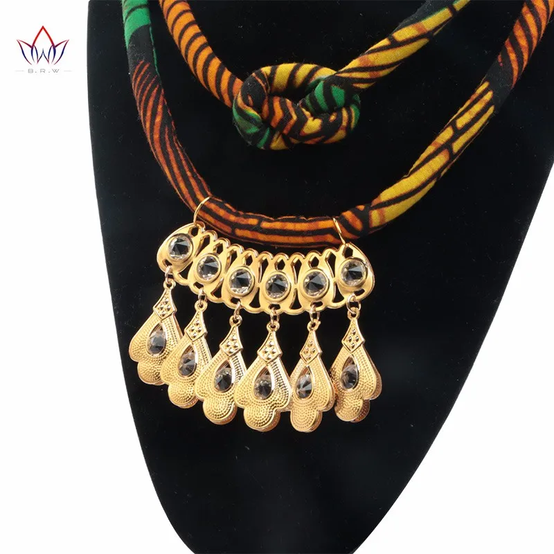 2019 ожерелье с Африканским восковым принтом, разноцветное ожерелье из Анкары ручной работы, ожерелья с узлом, Вечерний Подарок, Женская ткань ручной работы для женщин WYb26