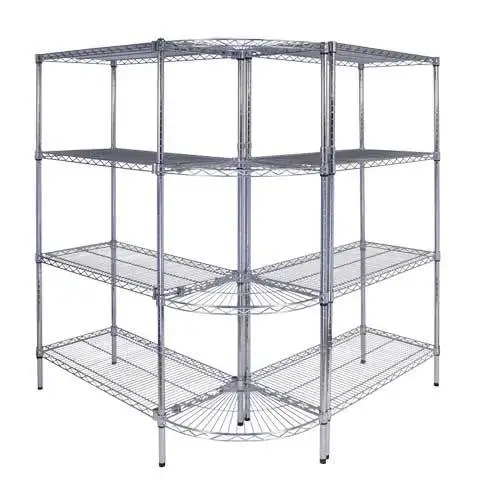 Chrome Commercial Adjustable Steel Wire Metal Shelving Rack
