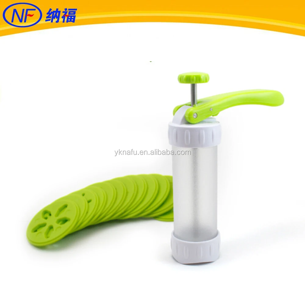 plastic press cookie biscuit maker with 12 moulds