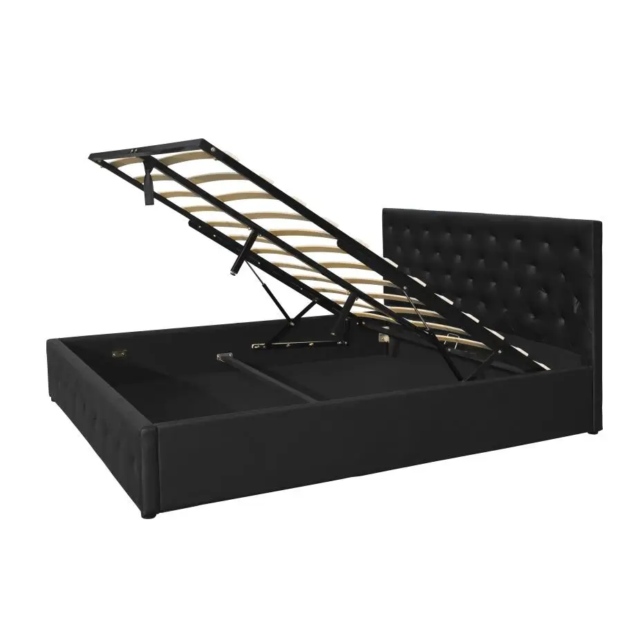 Ottoman storage bed with gas lift mechanism