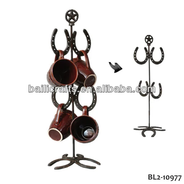 horseshoe with star mug tree