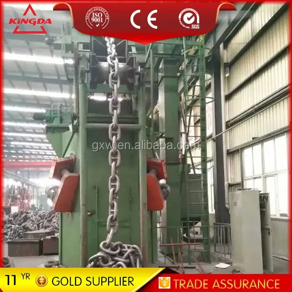 
Marine anchor chain and offshore mooring chain shot blasting machine 