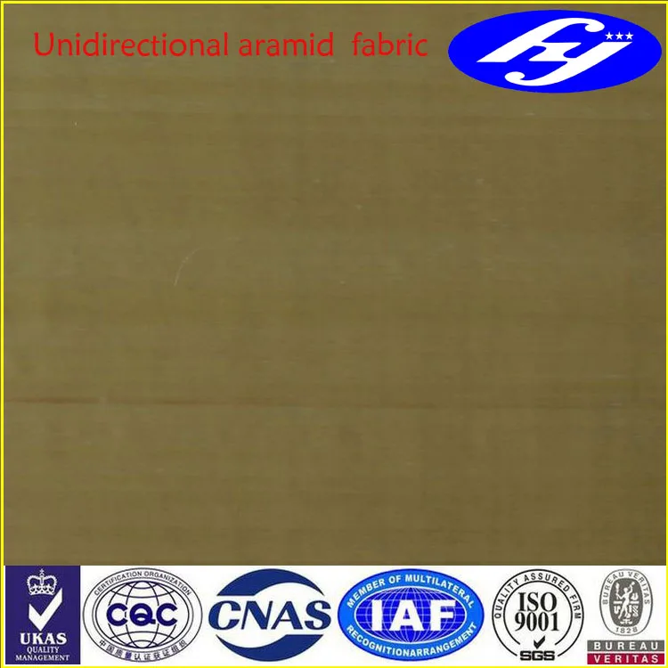
195g/m2 ballistic unidirectional aramid fiber fabric/cloth/roll for military 