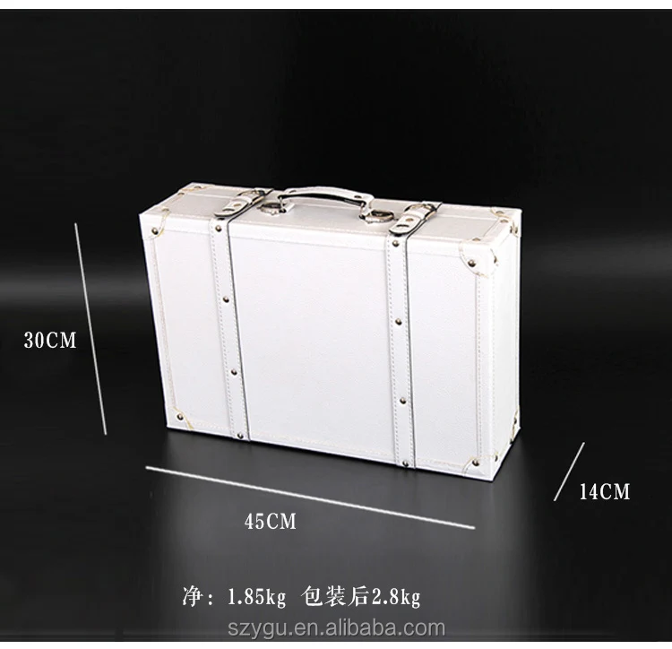 High Grade 2 in 1 Set Leather Luggage Retro Travel Suitcase