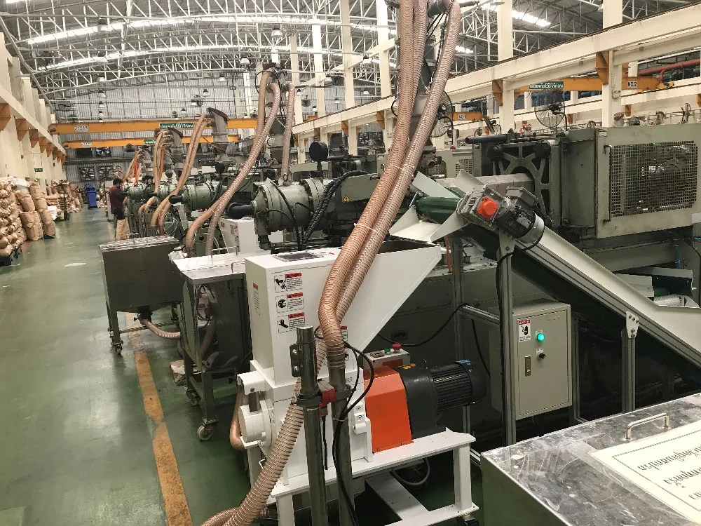 Низкоскоростной звукостойкий гранулятор из отработанного пластика