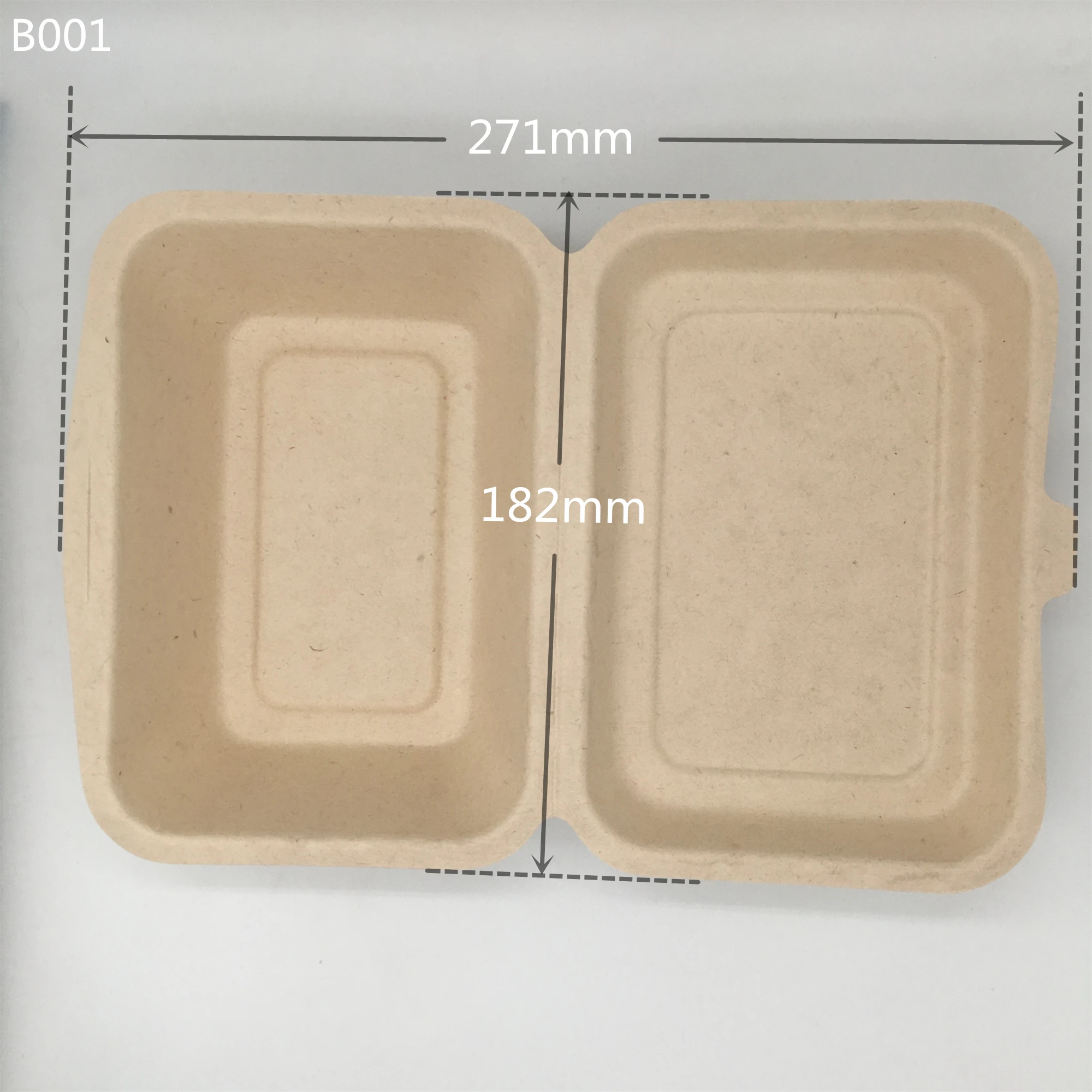 Eco-Friendly Biodegradable Compostable Clamshell Disposable Wheat Straw Lunch Box