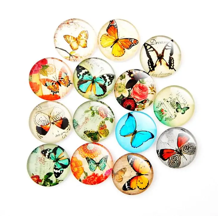 12mm Butterfly Jewel Decorative Metal Pins Craft GLASS stone Gem Scrapbooking Brads for gifts decorate office paper fastener diy