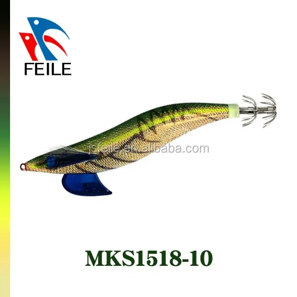 colorful squid jigs fishing lures with high quality Japanese cloth