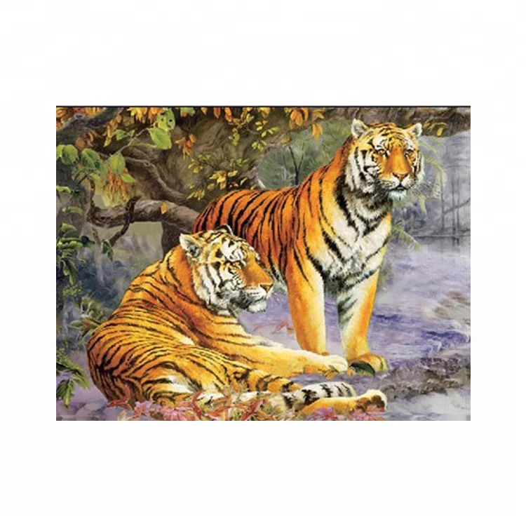 
Creative wall art 3d lenticular picture of tiger 