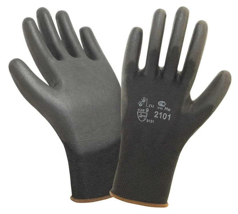 Automobile assembly plant Black Nylon Gloves Liner PU Coated ESD Anti Static Work Gloves