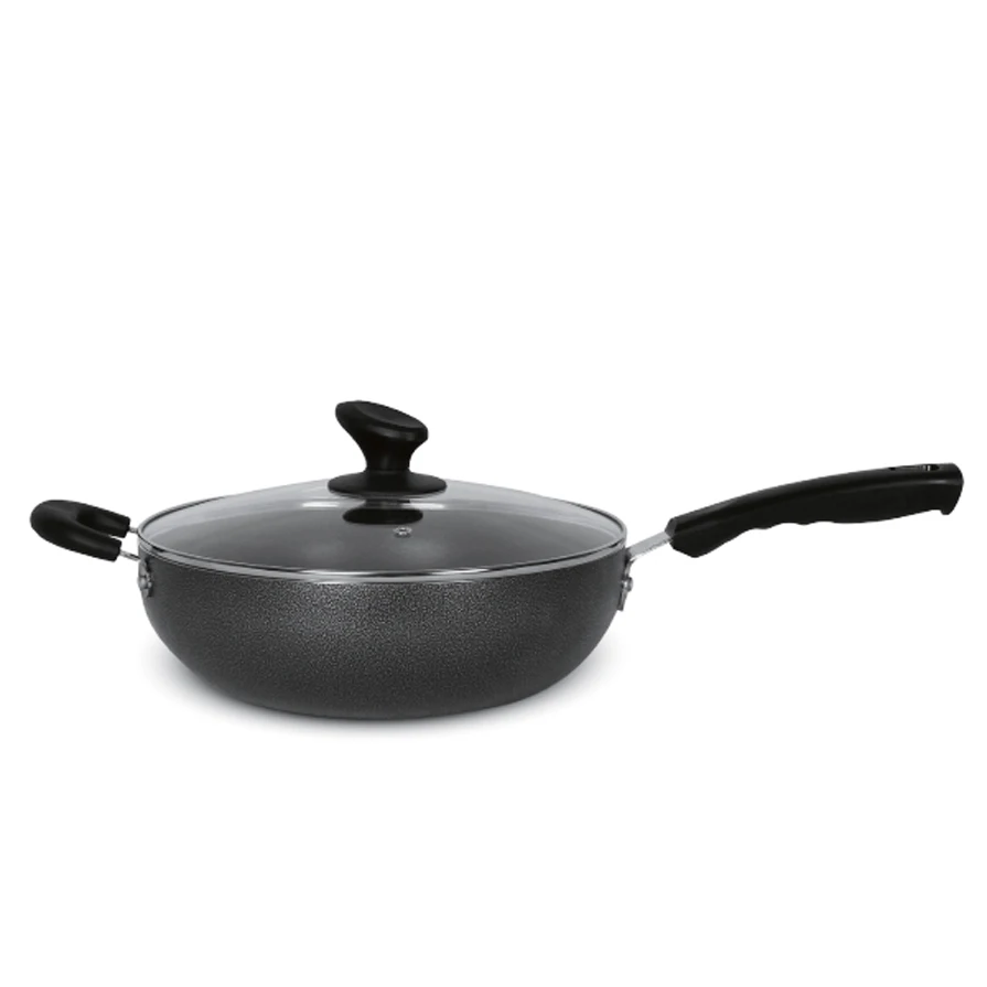 
Non Stick Powder Coating Wok with Bakelite Long Handle 