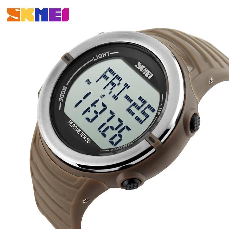 SKMEI 1111 horloge watches men heart rate monitor 3D pedometer watch instructions, round smart sport watch