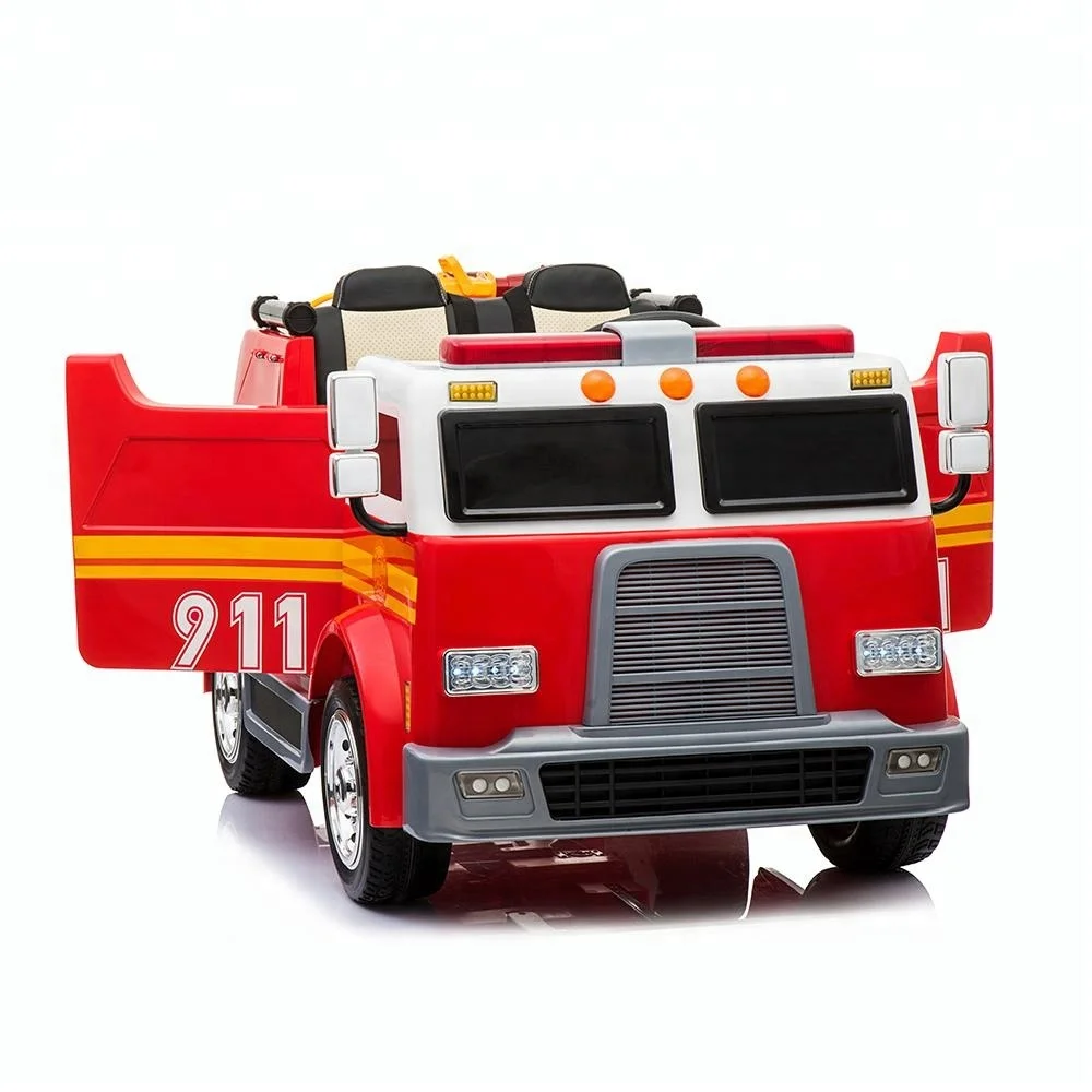 Newest popular electric kids car for fire truck with fire gun for baby electric car