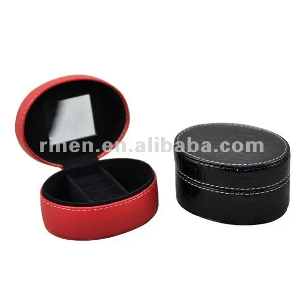 
Handmade Feature leather jewelry ring box wholesale 