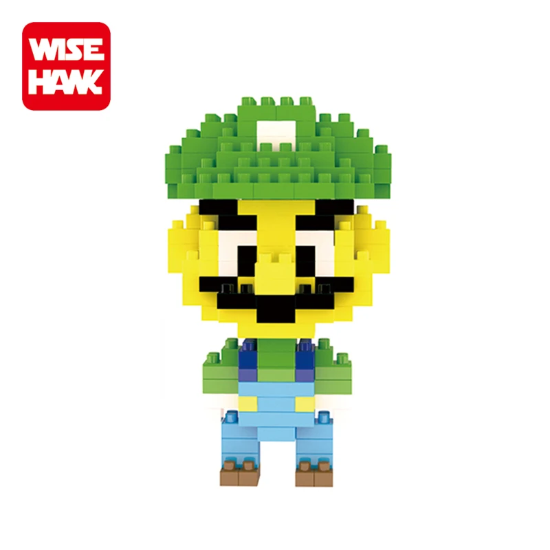 Custom design DIY building block mini figure Super Mario tiny toy