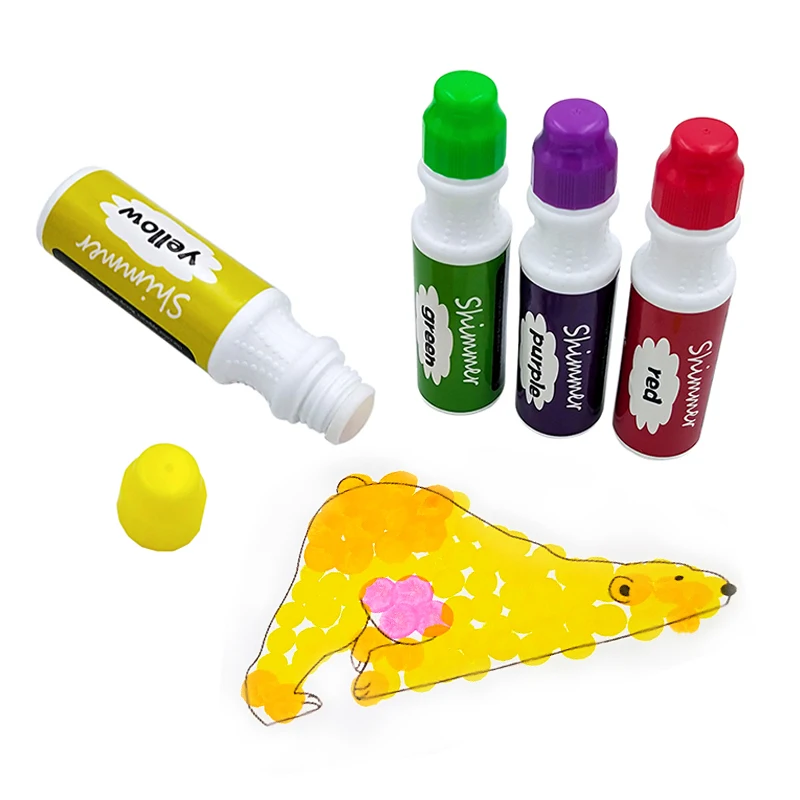 Арт-раскраска набор из 8 шт. тряпок моющиеся маркеры Dot милые комплекты для детей подарок CH-2851 книжка-раскраска может поставить вместе