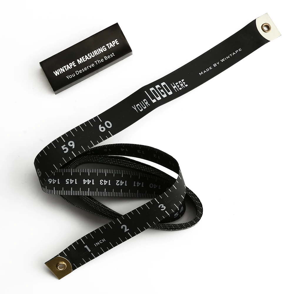 Sewing Tailor Cloth Ruler Measuring Tape Sewing Soft PE Wintape Phthalate & Lead Free 1pcs Black Color Customized Logo