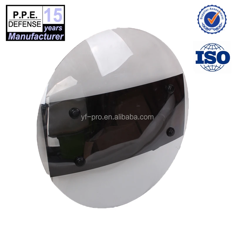 High quality Diameter:550mm Transparent Polycarbonate riot round shield