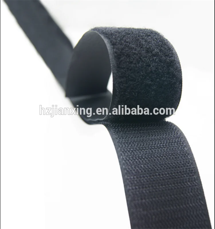 OEKO-TEX 100 HOOK AND LOOP TAPE FACTORY , 12.5MM-180MM big size hook loop tape, big stock for black and white, colors customized