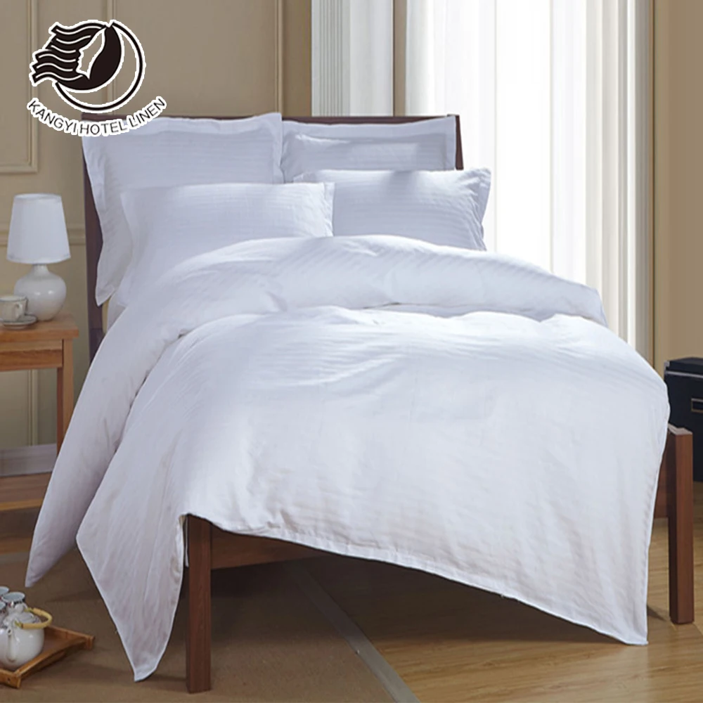 5 Star Hotel Duvet Cover White 100% Egyptian Cotton Hotel Bedding Linen Set For Use