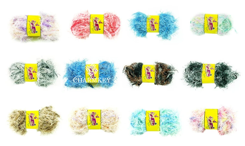 Пушистая пряжа для вязания, перо, искусственный мех, пряжа для ресниц