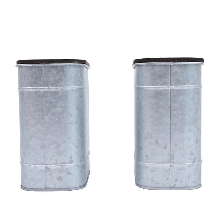 China Factory Gift Vintage Tea Tin Packaging Coffee Metal Box With Wooden Lid