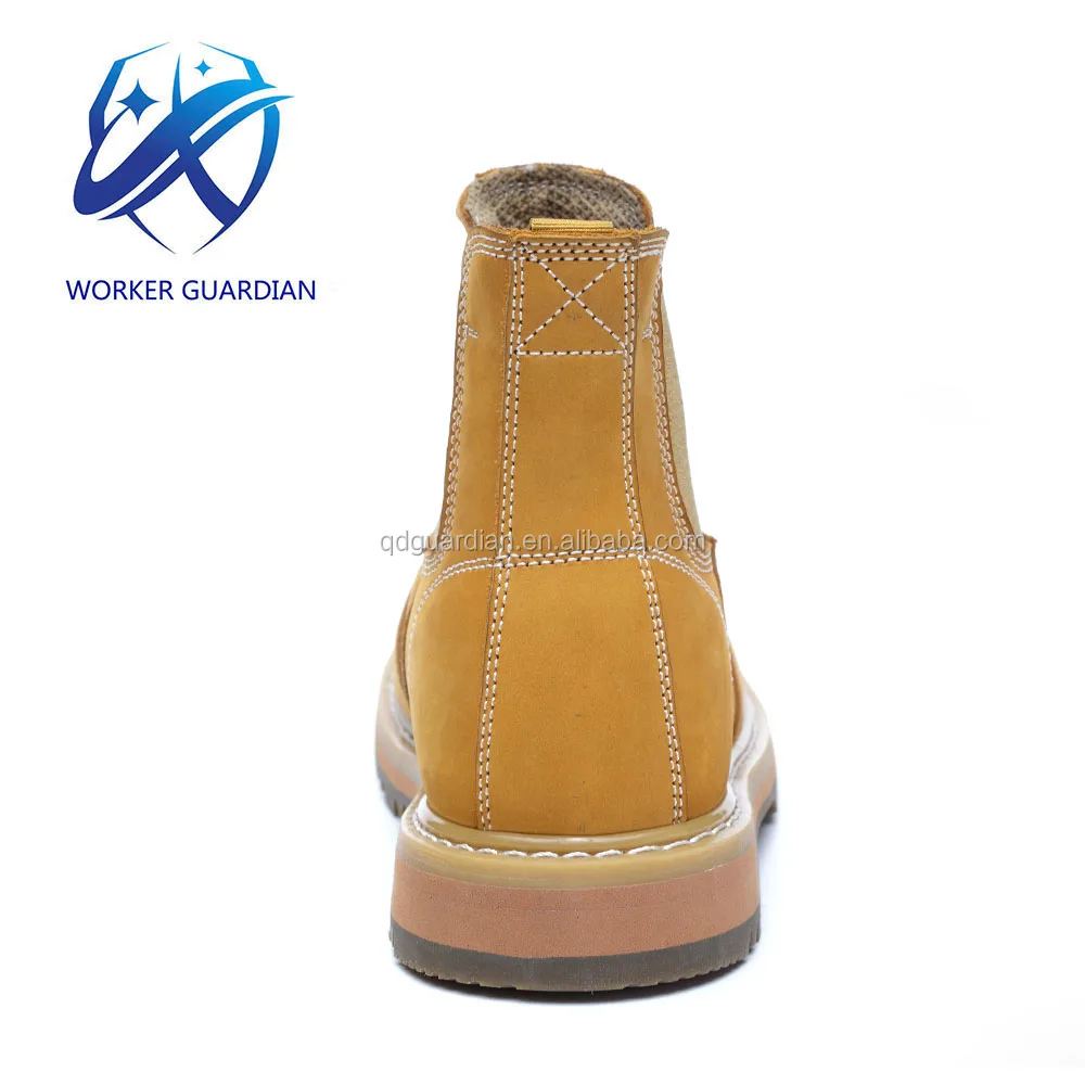 High Quality Rubber Sole With Cow Nubuck Leather Goodyear Safety Shoes