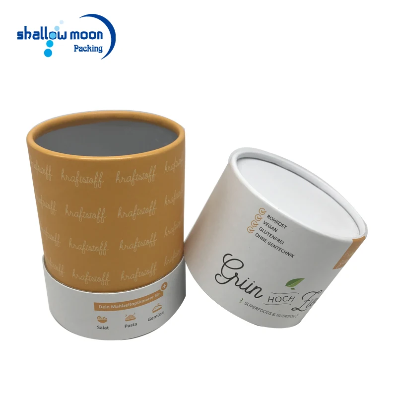 
Custom made eco friendly paper cylinder packaging tube box for tea/herbs/coffee/snacks/food packaging 