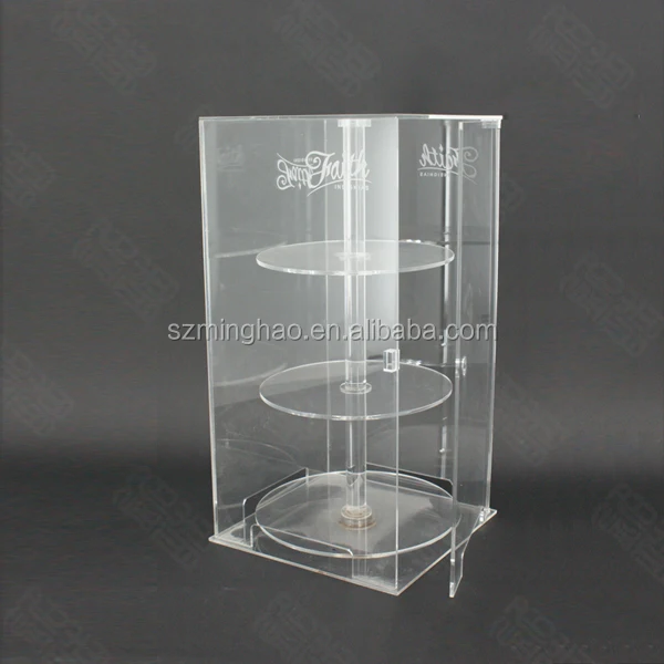 Прозрачная акриловая люцитовая столешница, вращающаяся витрина, пластиковая витрина