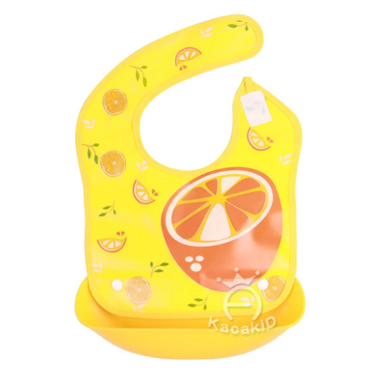 Amazon Top Seller 2018 Cheap Price EVA Material Baby Bibs Waterproof with Food Pocket