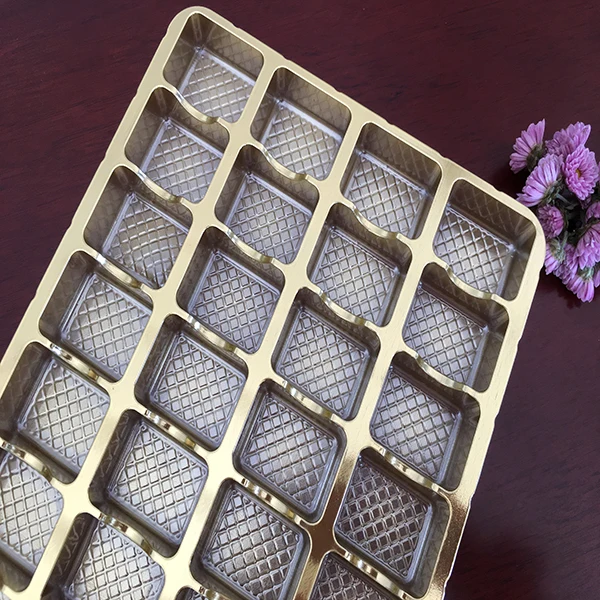 plastic tray insert for cookie and chocolate package