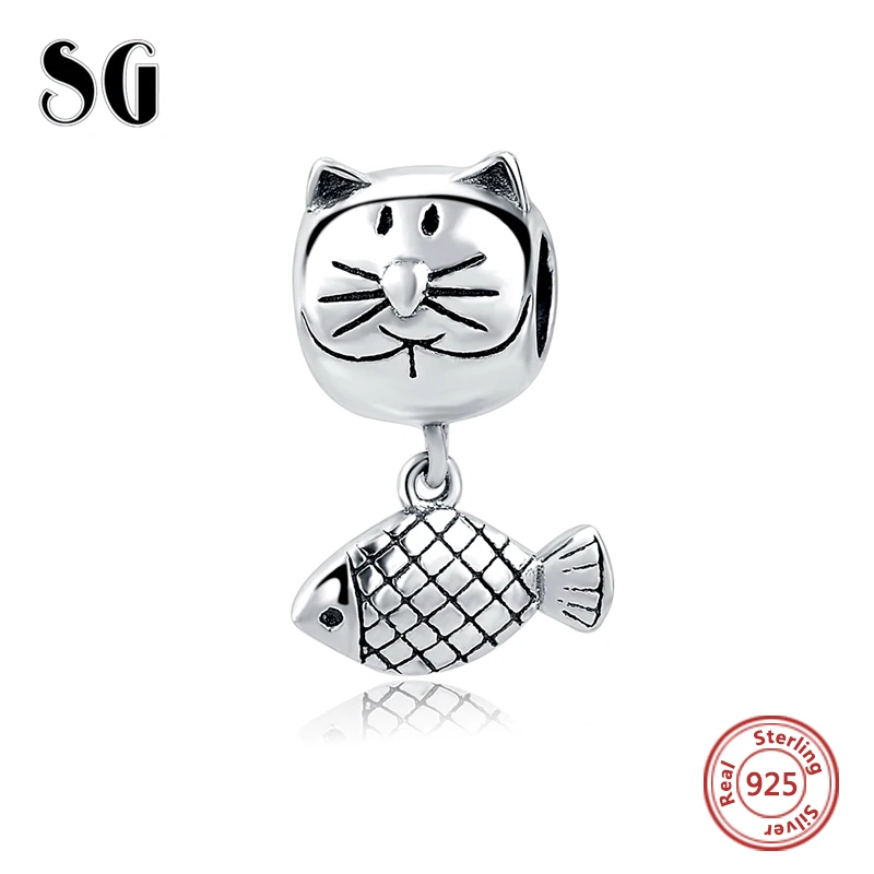 925 Sterling Silver Cat Horse Charms Beads Bracelets For Women Jewelry
