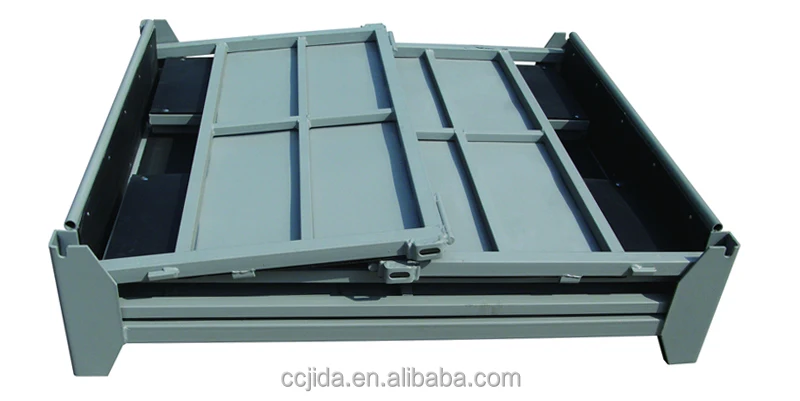 Foldable and Stackable Storage Mesh Steel Pallet Box