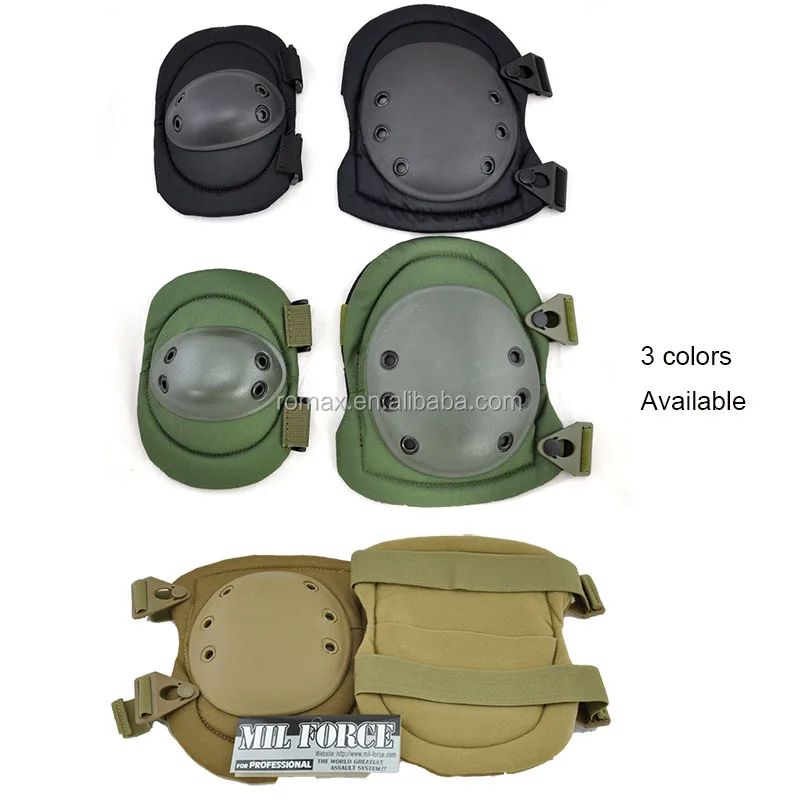 Outdoor Sports protective Tactical Knee and Elbow Pads Guard  with Adjustable Straps