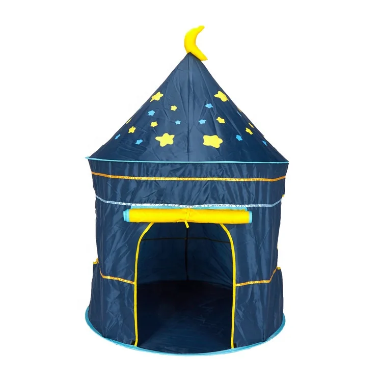 Nice Printed Foldable Pop Up Blue Children Play Tent House Toy for Indoor Outdoor Kids Castle Play Tent