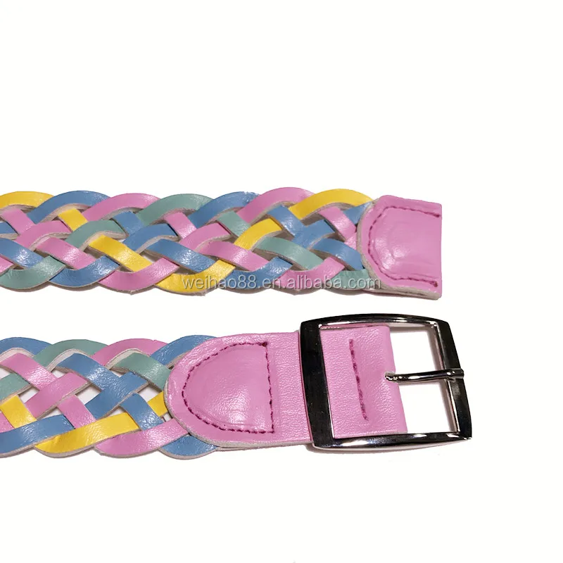 
Fashion cute pu belt for children handmade PU colorful kid belt 