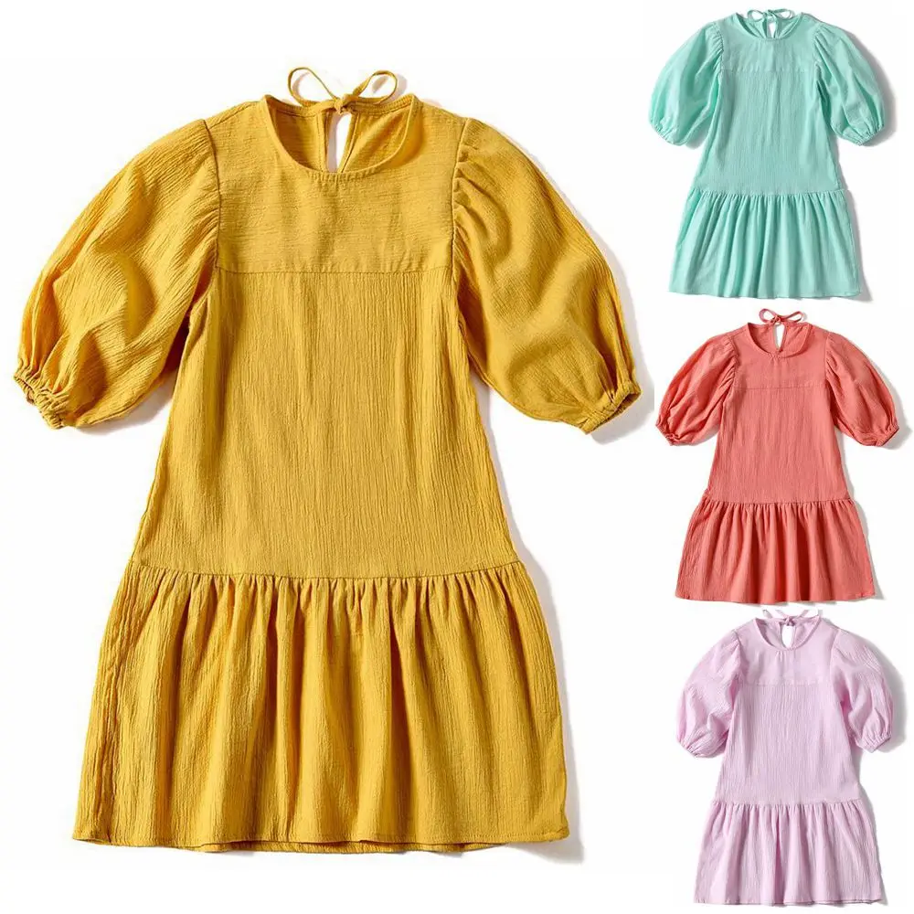 Мечта Колыбель наслаждаясь жизни отдыха 2018 Новое поступление фонарь рукав Ретро длинное платье для девочек-подростков