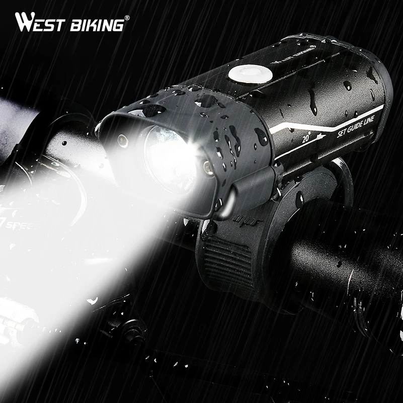Фонарь велосипедный WEST BIKING с зарядкой от USB 4