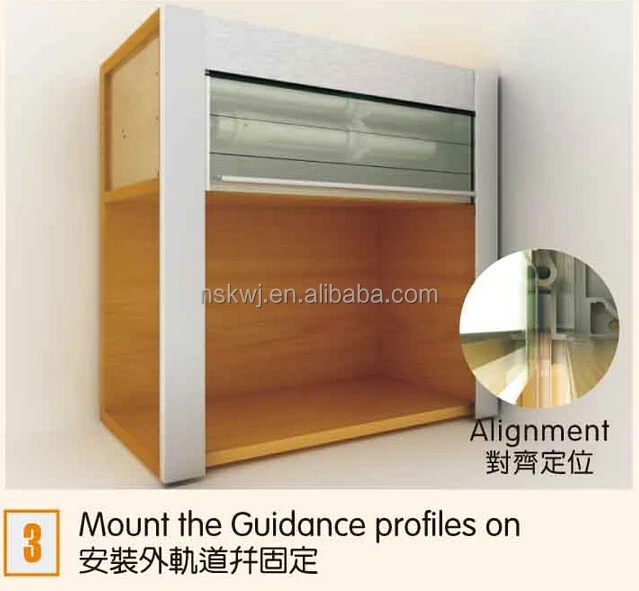 Aluminium Roller Shutter for Kitchen and Office Cabinets