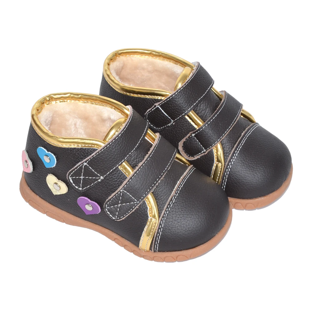 genuine leather waterproof toddler girl warm fur winter ankle boots