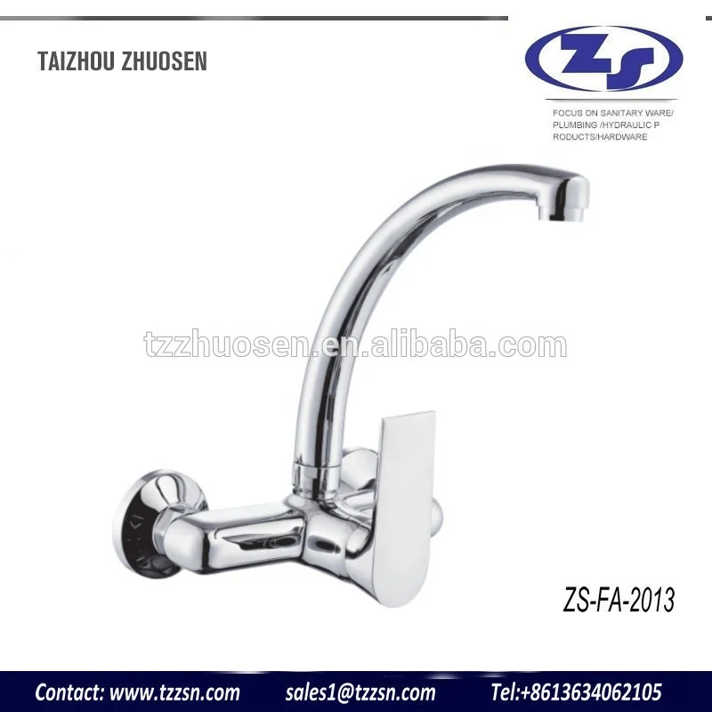factory sale wall mounted lower price brass single lever kitchen faucet