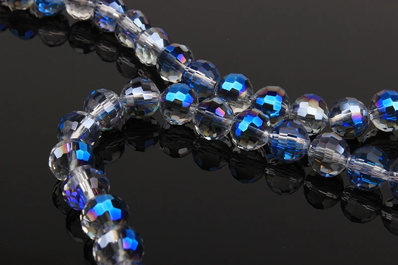 2017 fashion bicolor shiny clear faceted crystal glass bead curtain for decorating