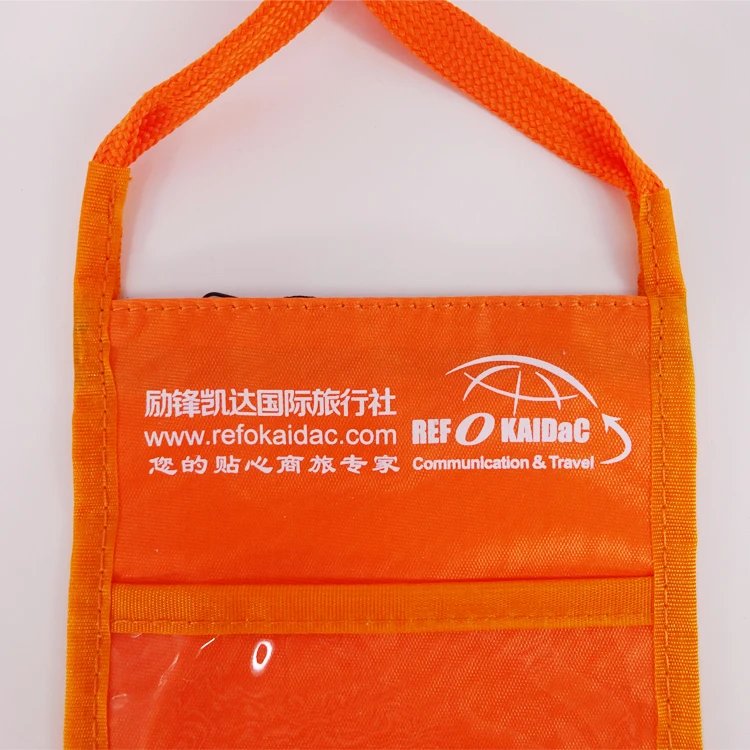 ODE Factory 70D Polyester Zippered Travel Neck Stash Wallet with Lanyard Fashion,adjustable Neck Lanyard 90cm Long Short Zipper