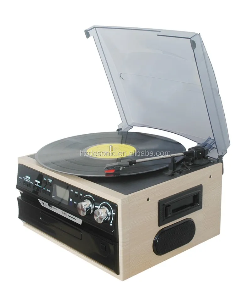 high quality vintage record radio cd cassette audio turntable player